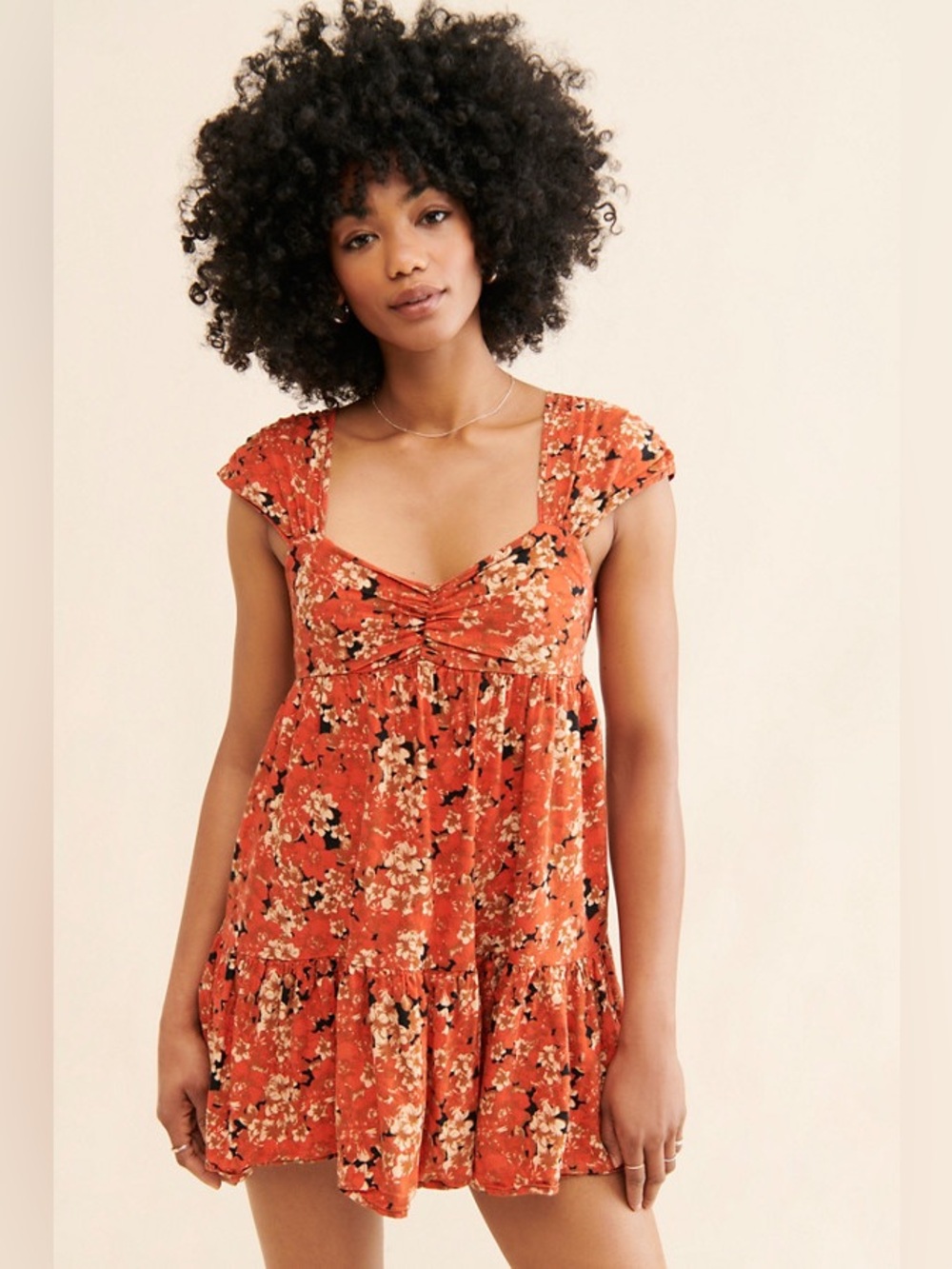 Free People Pattern Play Floral Mini Dress XL